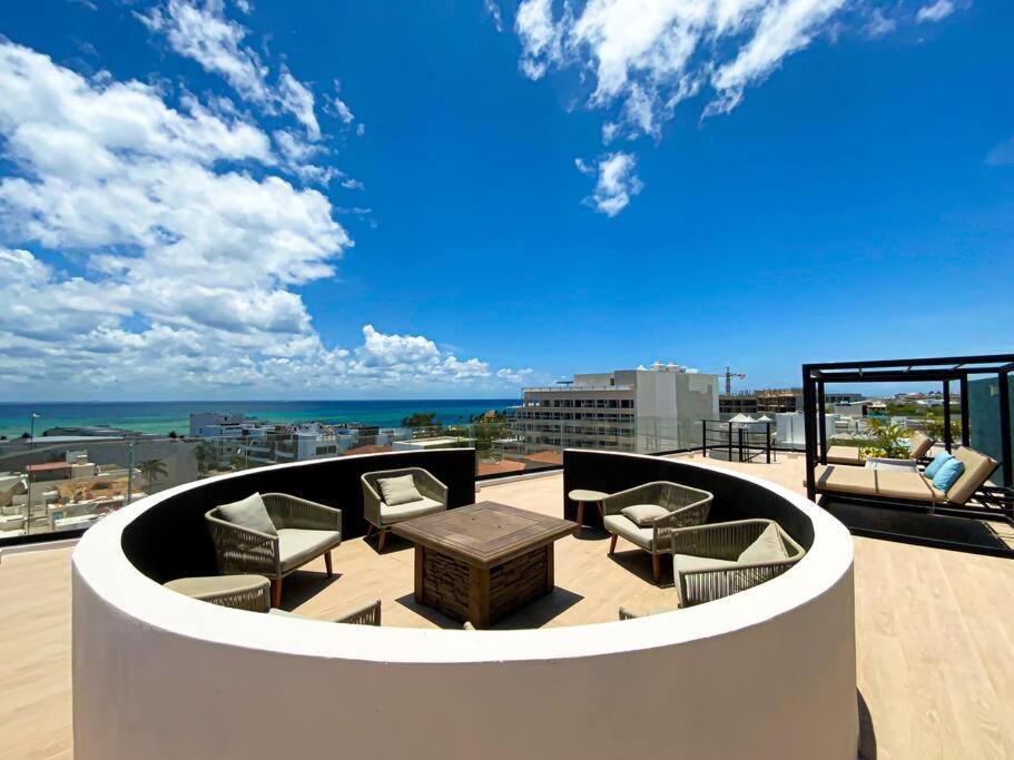 Beautiful + Luxury + Ocean View + Pool Apartment Playa del Carmen Bagian luar foto