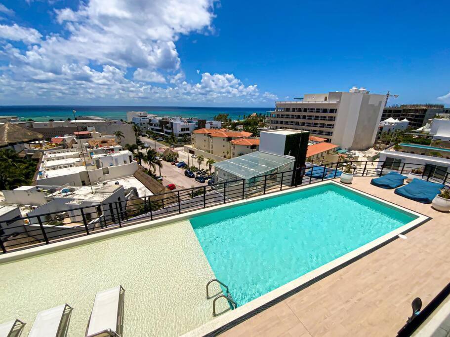 Beautiful + Luxury + Ocean View + Pool Apartment Playa del Carmen Bagian luar foto