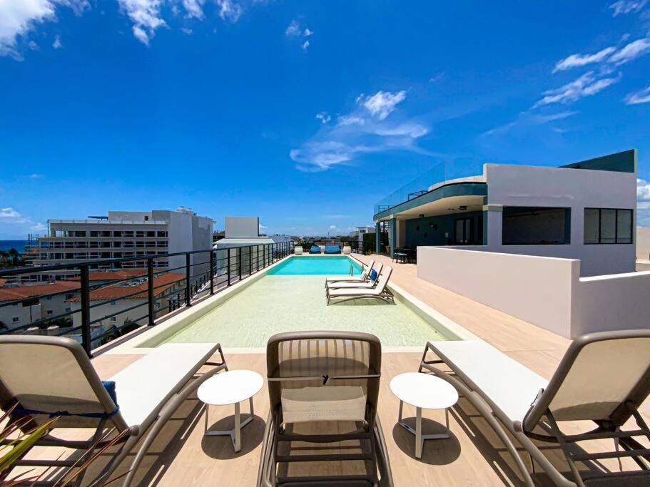 Beautiful + Luxury + Ocean View + Pool Apartment Playa del Carmen Bagian luar foto