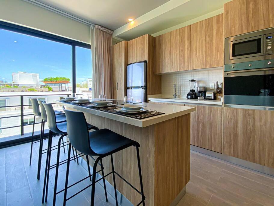 Beautiful + Luxury + Ocean View + Pool Apartment Playa del Carmen Bagian luar foto