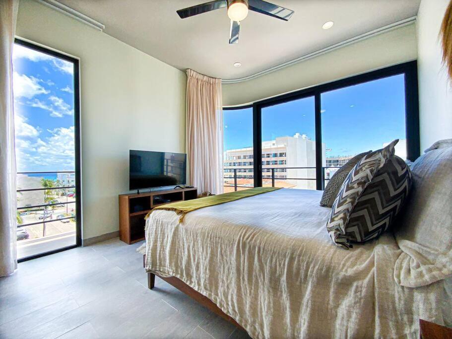 Beautiful + Luxury + Ocean View + Pool Apartment Playa del Carmen Bagian luar foto